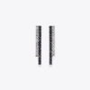 Double Bar Earrings - 14k yellow gold with white and black diamonds